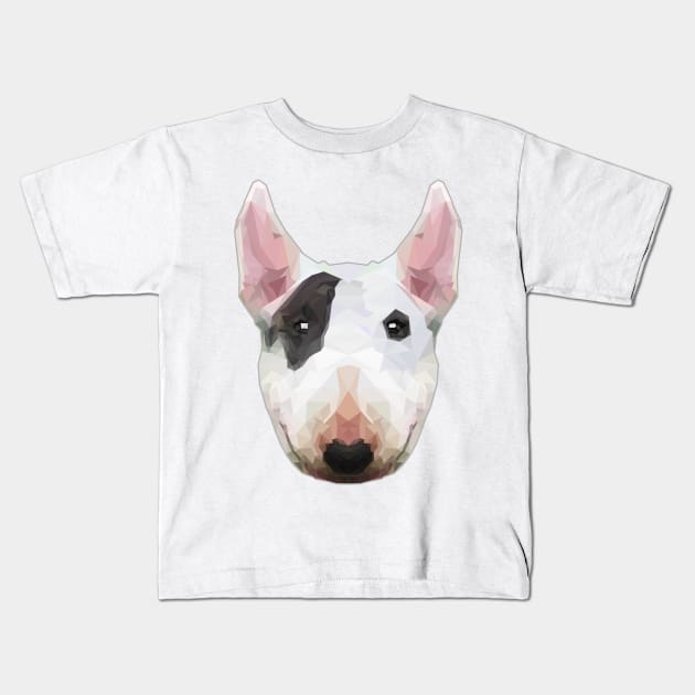 Bull terrier Kids T-Shirt by Edwardmhz